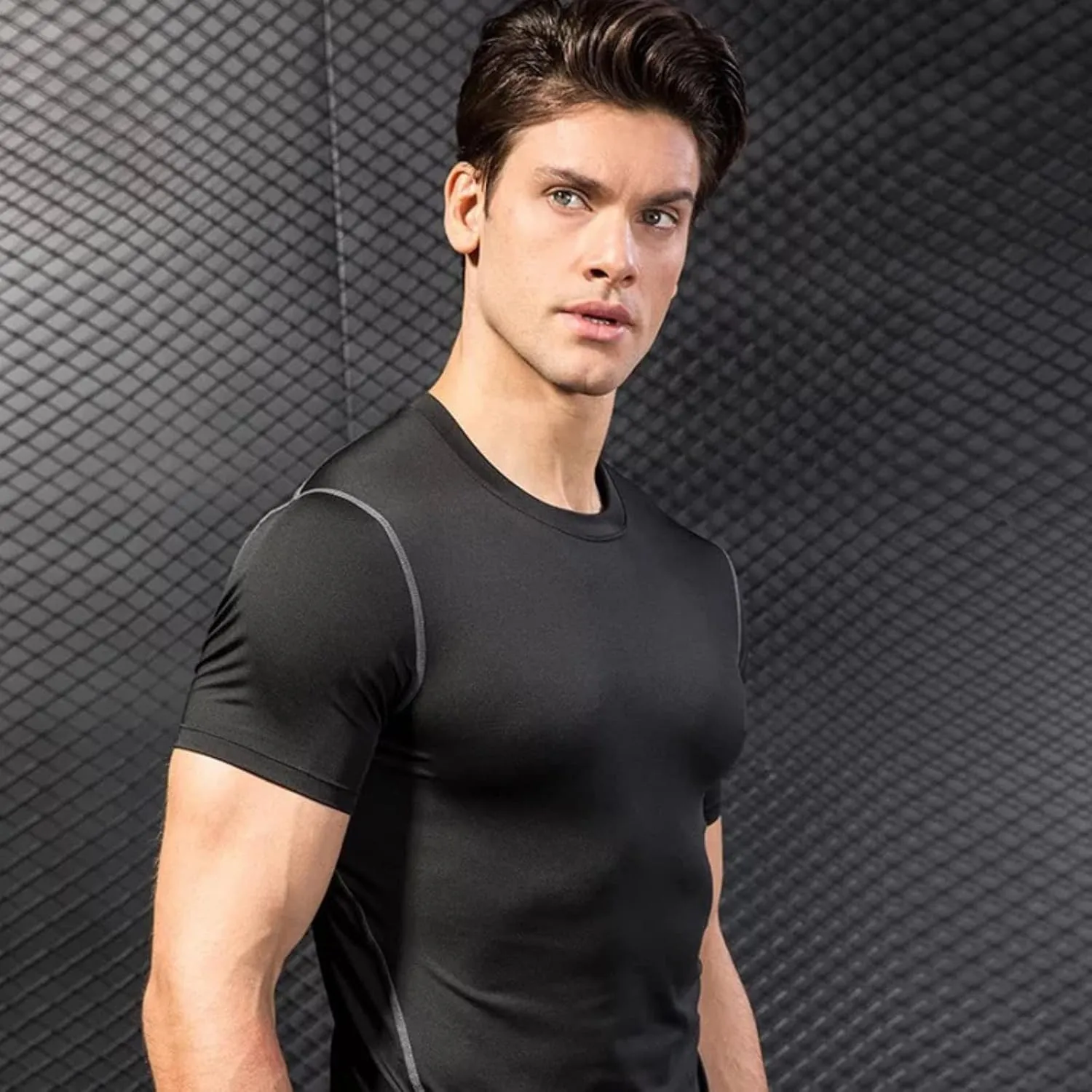 2 or 3 Pack Men's Compression Shirts Short Sleeve Workout T-Shirt Quick Dry Undershirts Athletic Baselayer Tank Top