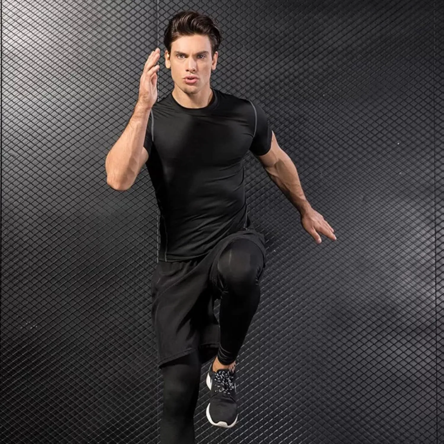 2 or 3 Pack Men's Compression Shirts Short Sleeve Workout T-Shirt Quick Dry Undershirts Athletic Baselayer Tank Top