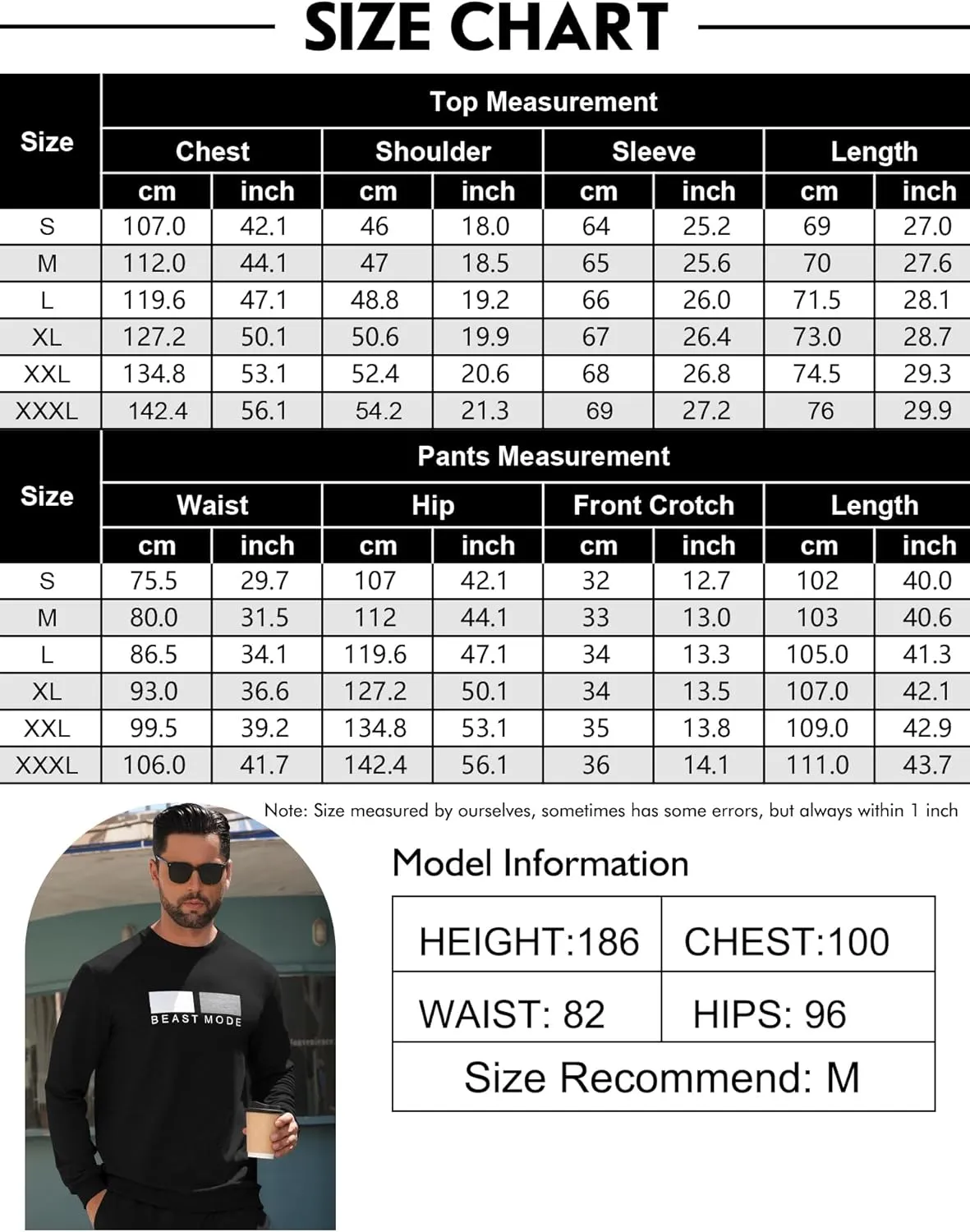 Babioboa Men's 2 Piece Outfits Long Sleeve Pullover Sweatshirt Tracksuit Jogger Sweatpants Sweatsuit Set