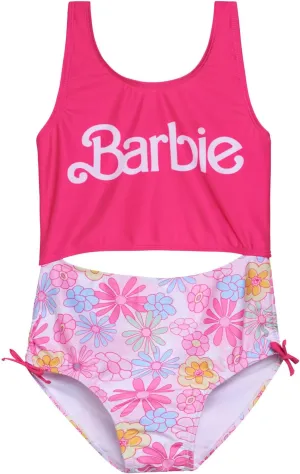Barbie Girls UPF 50  One Piece Bathing Suit Little Kid to Big Kid Sizes (4-14-16)