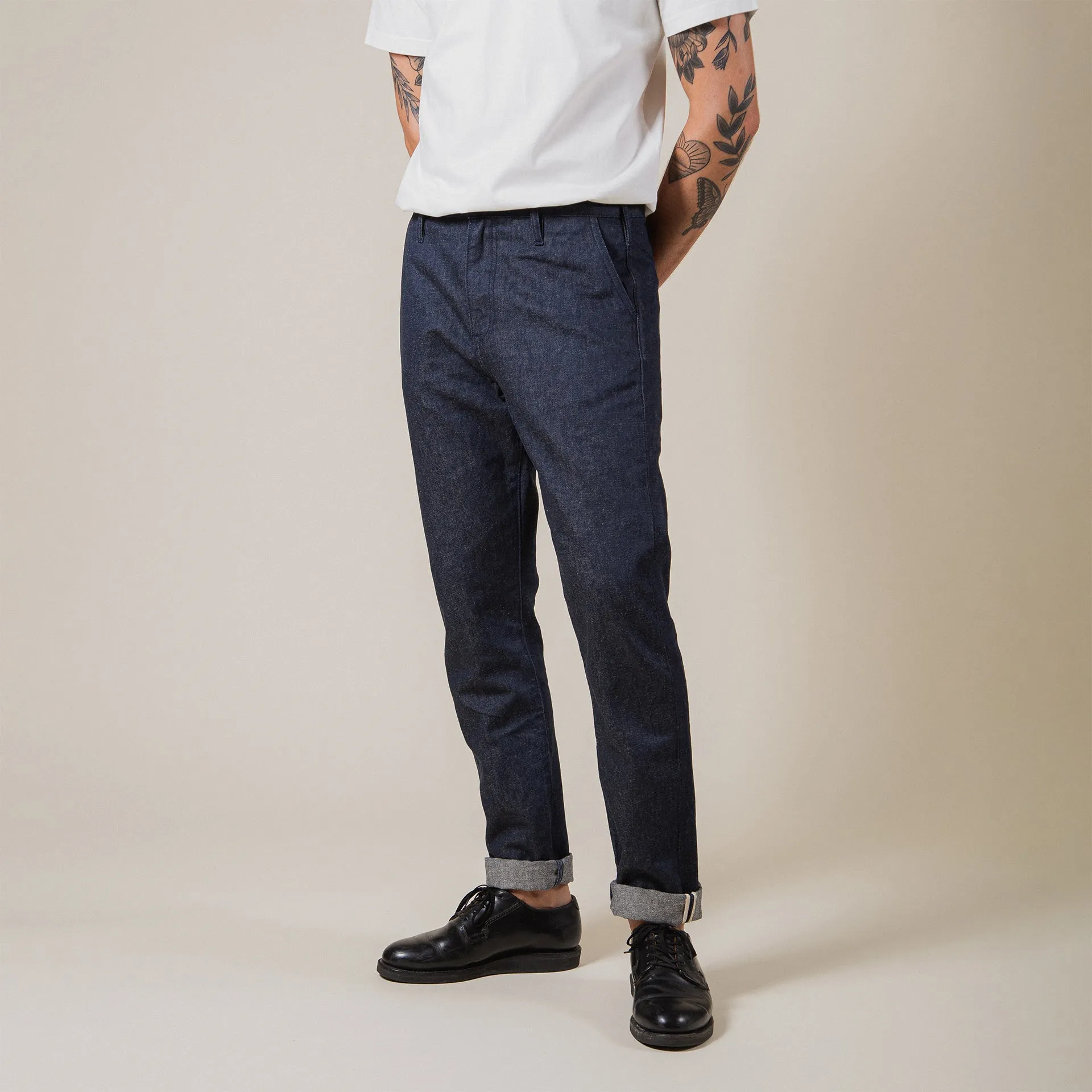 BC-01 TAPERED CHINO 11.5 oz. stay-blue hemp selvedge
