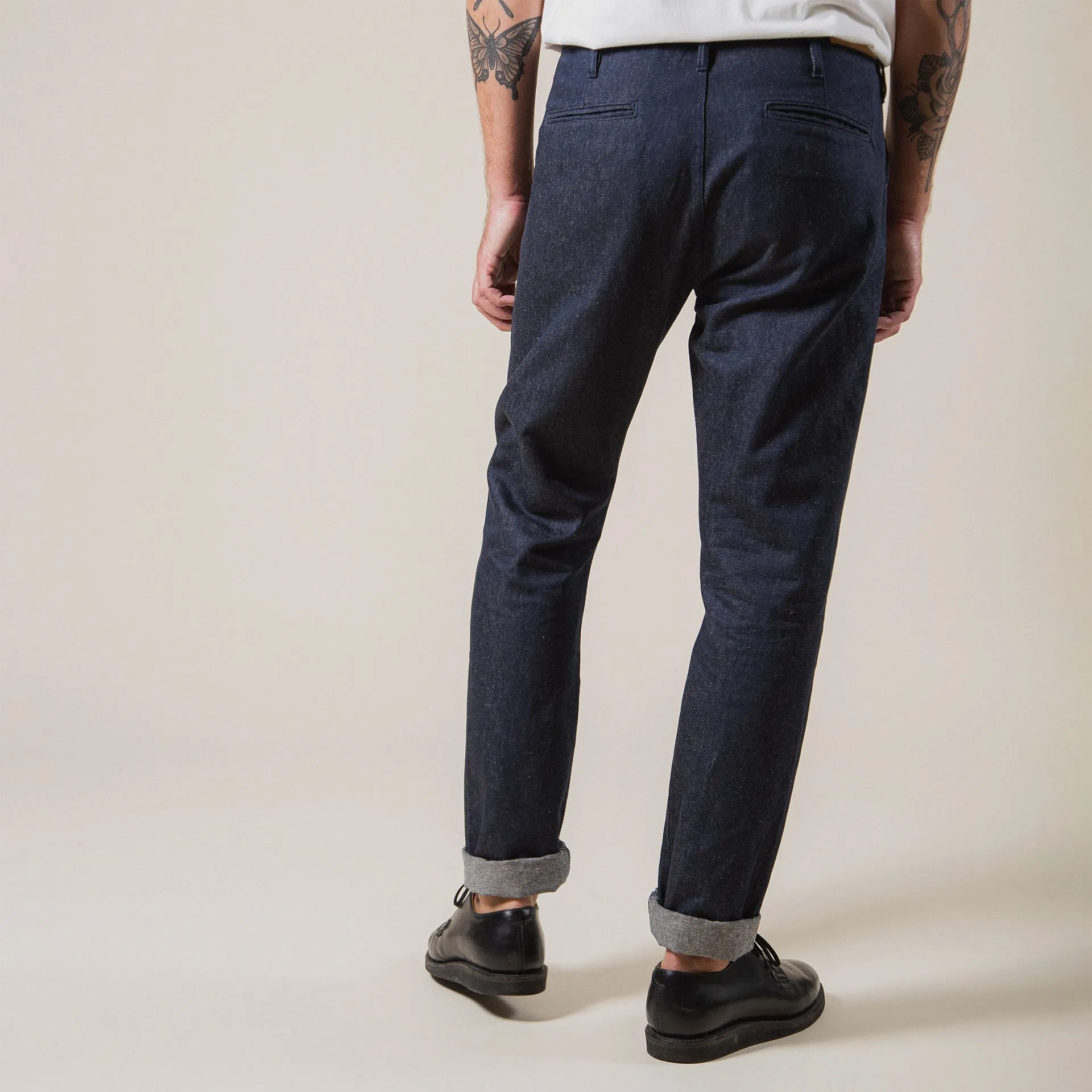 BC-01 TAPERED CHINO 11.5 oz. stay-blue hemp selvedge