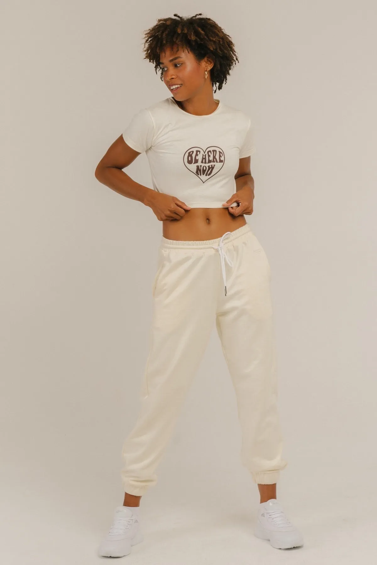 'Be Here Now' Baby Tee   Jorden Pants Set