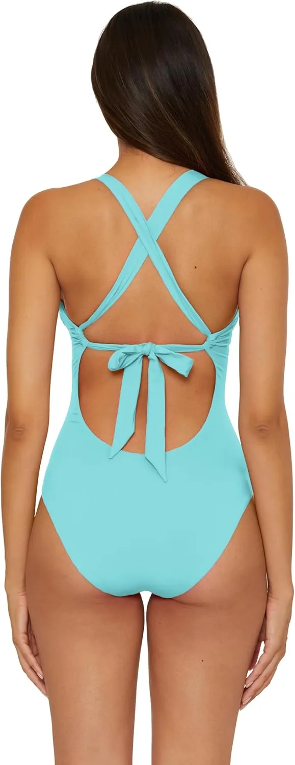 BECCA Women's Marble Canyon One Piece Swimsuit, Adjustable, Bathing Suits