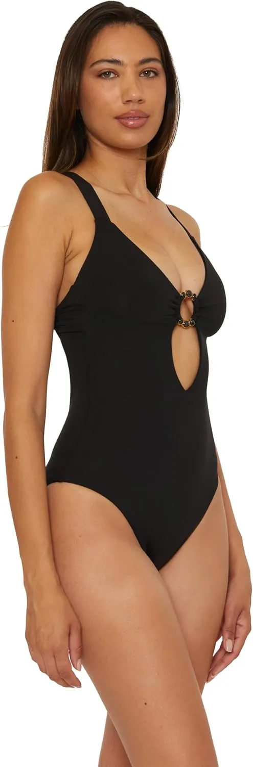 BECCA Women's Marble Canyon One Piece Swimsuit, Adjustable, Bathing Suits
