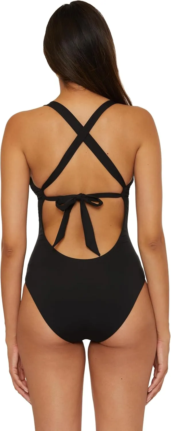 BECCA Women's Marble Canyon One Piece Swimsuit, Adjustable, Bathing Suits