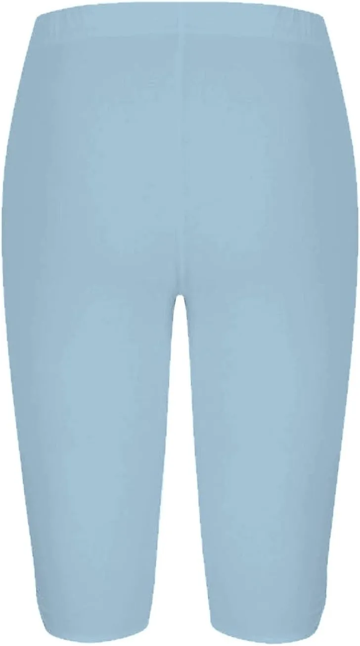 Capri Leggings for Women 2025 Tummy Control Knee Length Legging Summer Cropped Pants Casual Solid Comfy Yoga Pants