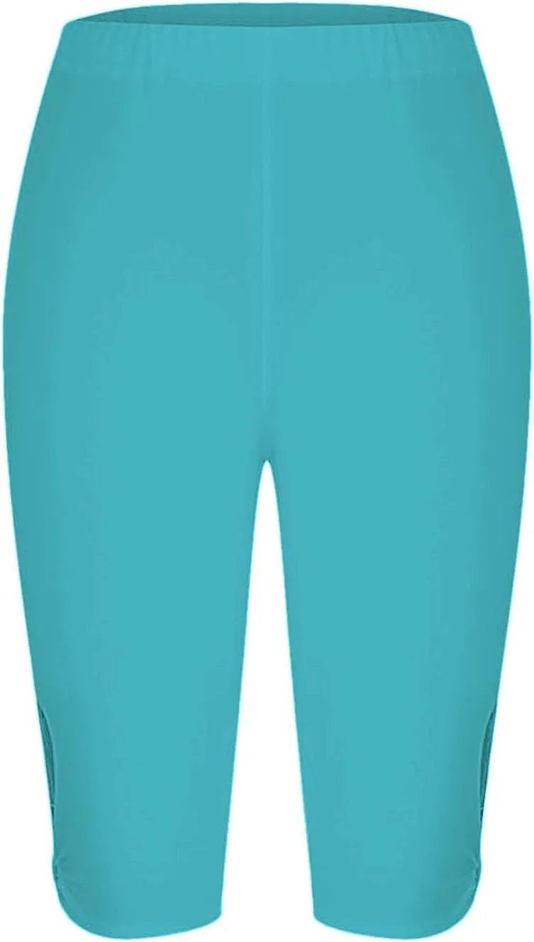 Capri Leggings for Women 2025 Tummy Control Knee Length Legging Summer Cropped Pants Casual Solid Comfy Yoga Pants