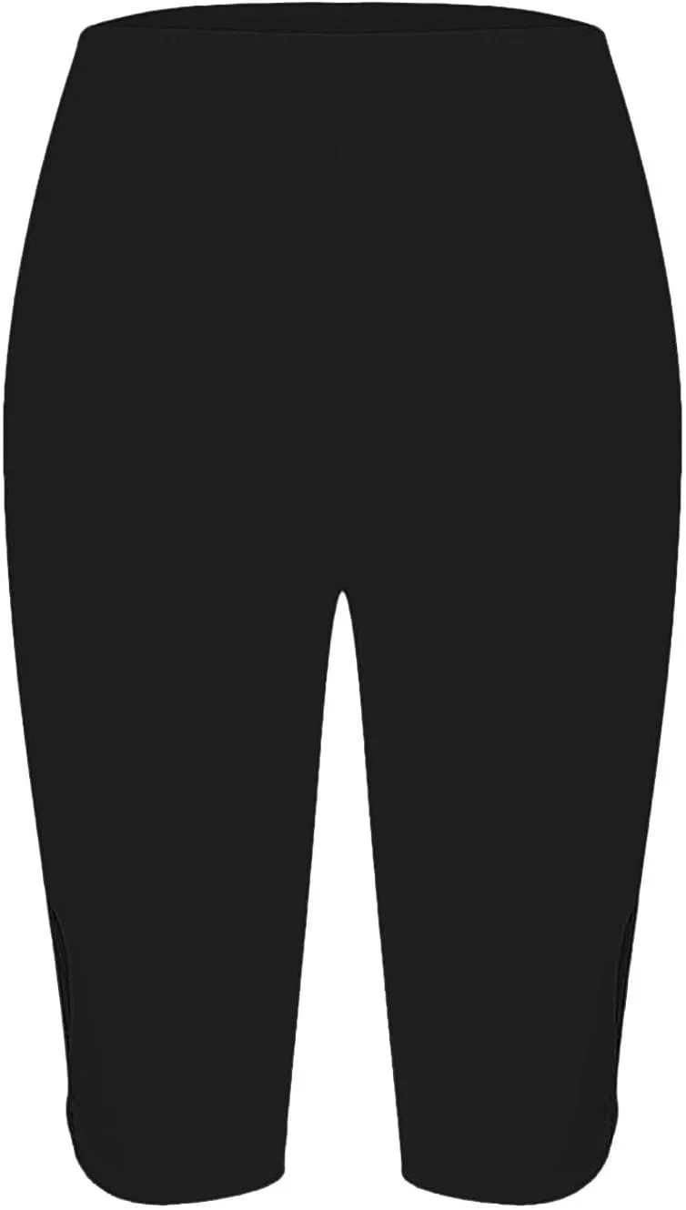 Capri Leggings for Women 2025 Tummy Control Knee Length Legging Summer Cropped Pants Casual Solid Comfy Yoga Pants