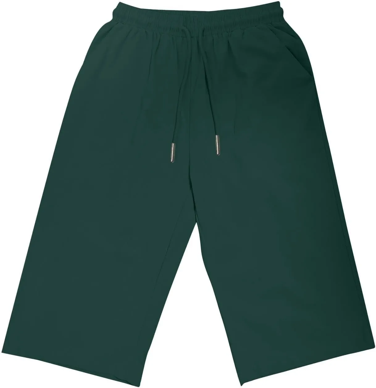 Capris Pants for Women Pants Ladies Loose Drawstring Casual Solid Color Shorts Beach Clothes Linen Pants Women