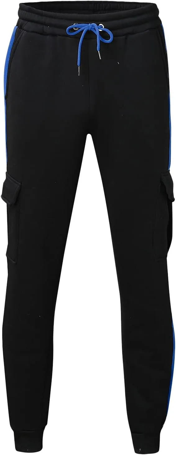 Cargo Pants for Men Work Mens Cargo Pants Drawstring Hiking Pants Elastic Waist Outdoor Trousers with 7 Pockets Mens