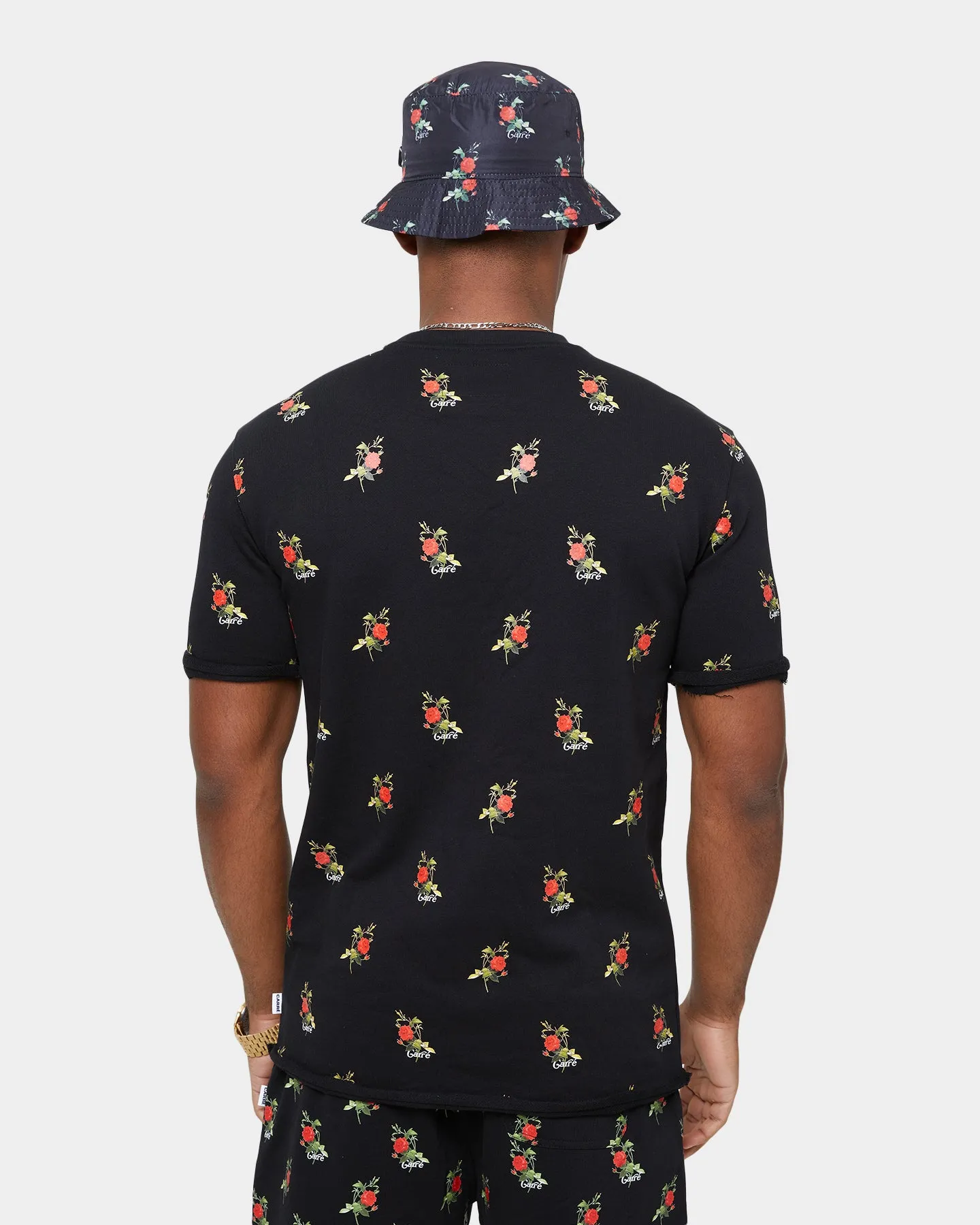 Carre Ament Repeat Rugueux Short Sleeve T-Shirt Black