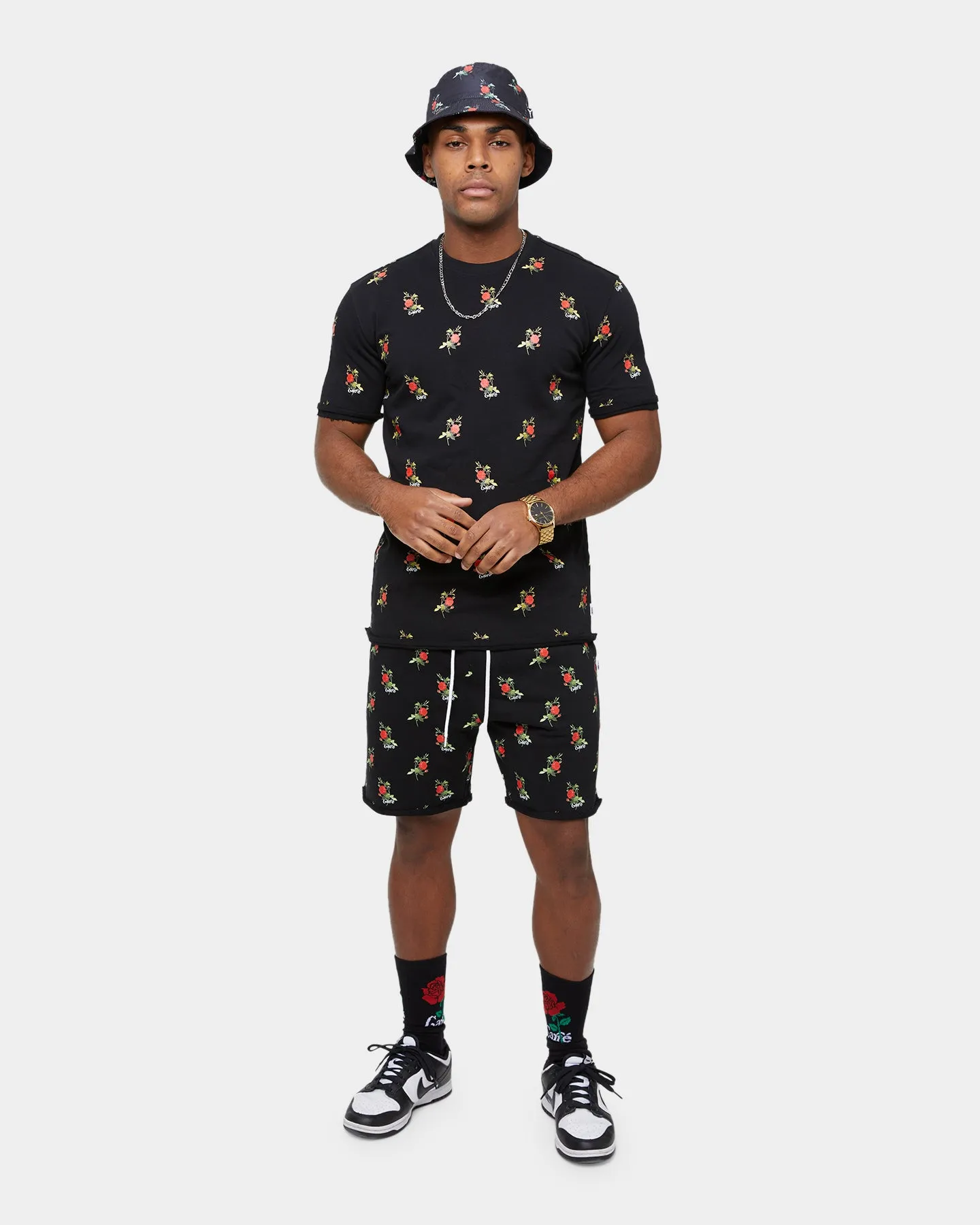 Carre Ament Repeat Rugueux Short Sleeve T-Shirt Black