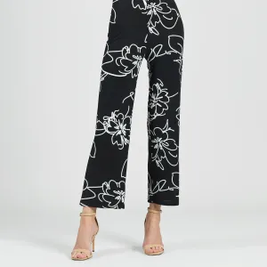 Crepe Knit Side Slit Ankle Pant