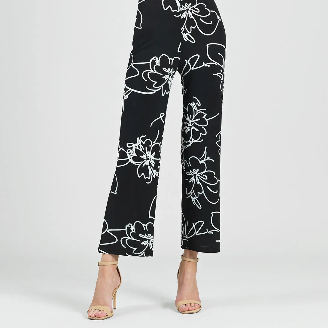 Crepe Knit Side Slit Ankle Pant