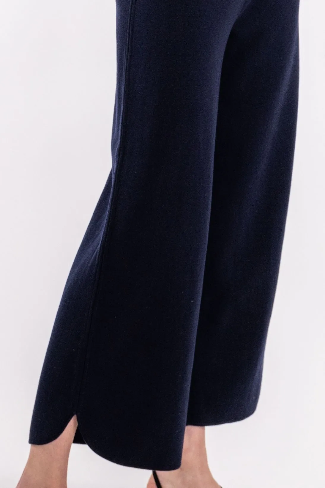 CURVED HEM PANTS