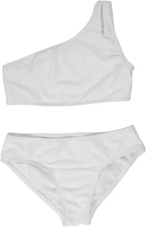 Dayu Girl's Bikini Set One Shoulder Two Piece Swimsuit Bathing Suit