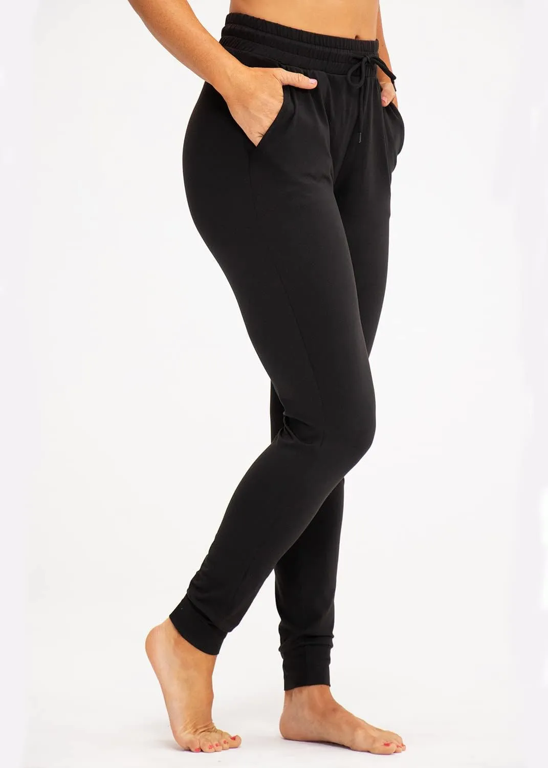 DEVOPS Women's Yoga Jogger Pants with Side Pocket Sweatpants