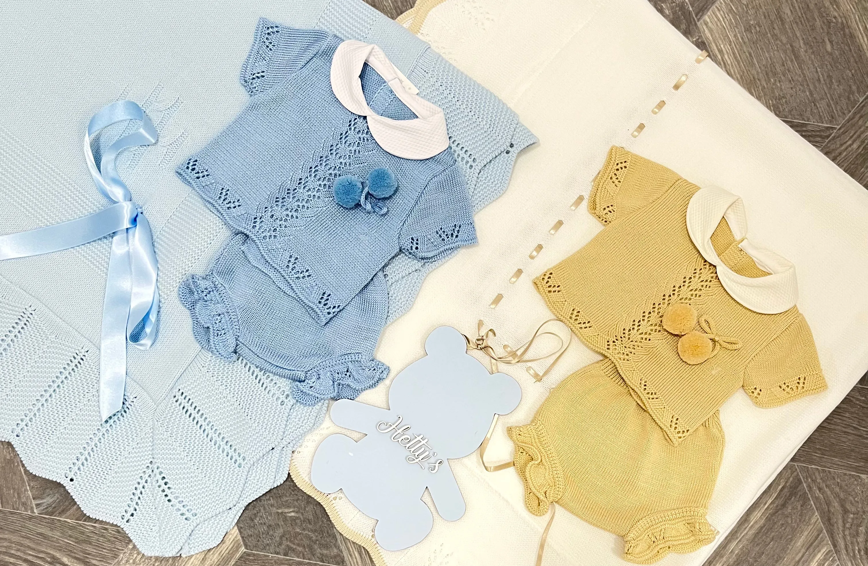 Double Pom Knitted Jam Pants Set