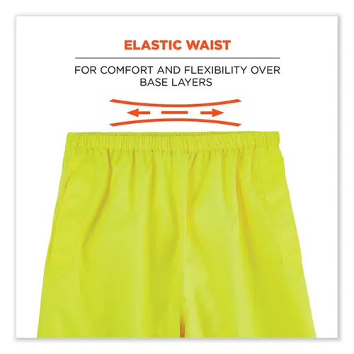 Glowear 8916 Class E Lightweight Hi-vis Rain Pants, 2x-large, Lime, Ships In 1-3 Business Days