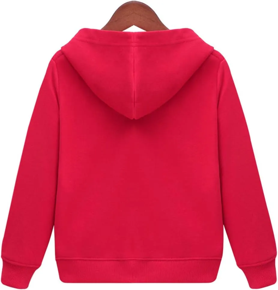 HAXICO Unisex Children Solid Zip-Up Hooded Sweatshirt Toddler Baby Boys Girls Classic Hoodie Cotton Tops Blouse