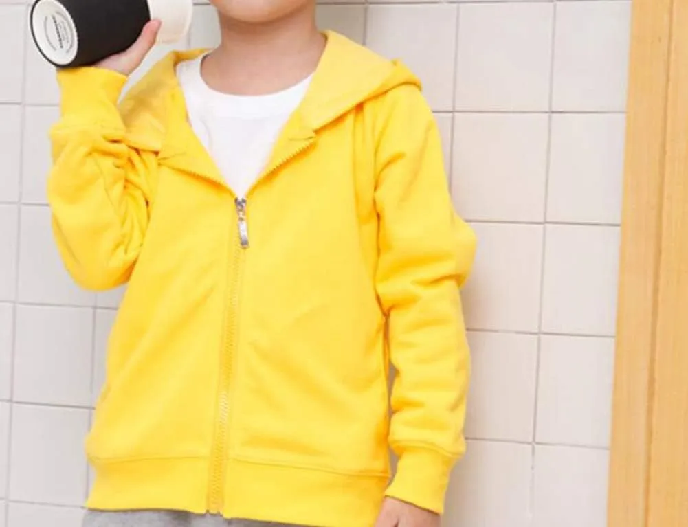 HAXICO Unisex Children Solid Zip-Up Hooded Sweatshirt Toddler Baby Boys Girls Classic Hoodie Cotton Tops Blouse