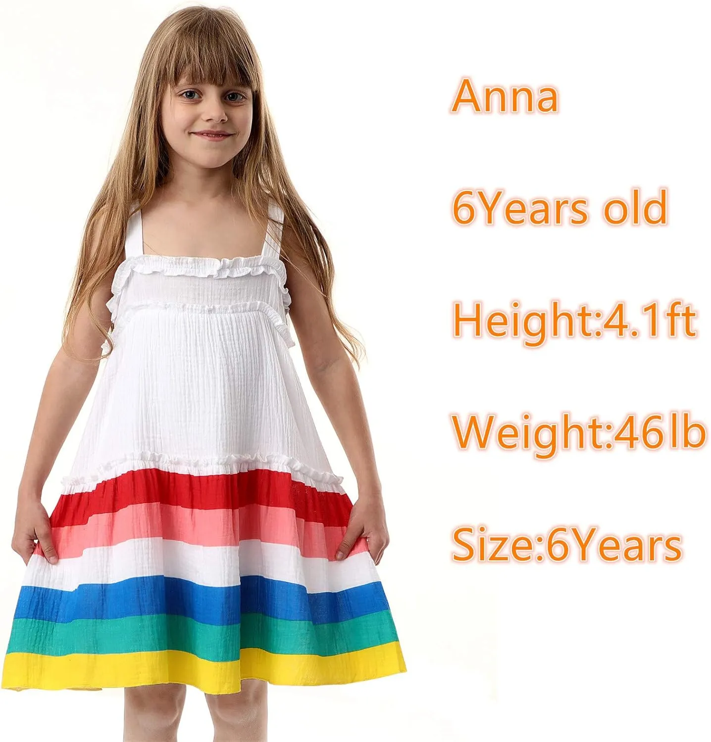 HILEELANG Girl Summer Beach Dress Halter Neck Sleeveless Casual Tank Outfit Sundress 1-12Y