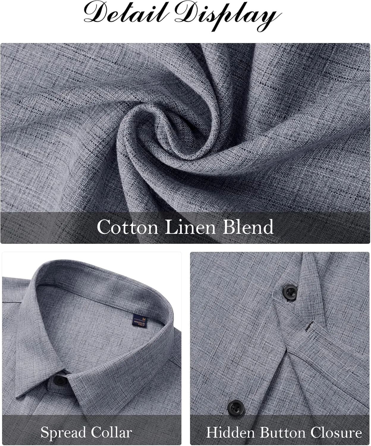J.VER Men's Linen Shirts Casual Short Sleeve Button Down Shirt Beach Summer Vacation Holiday Wedding Cotton Tops