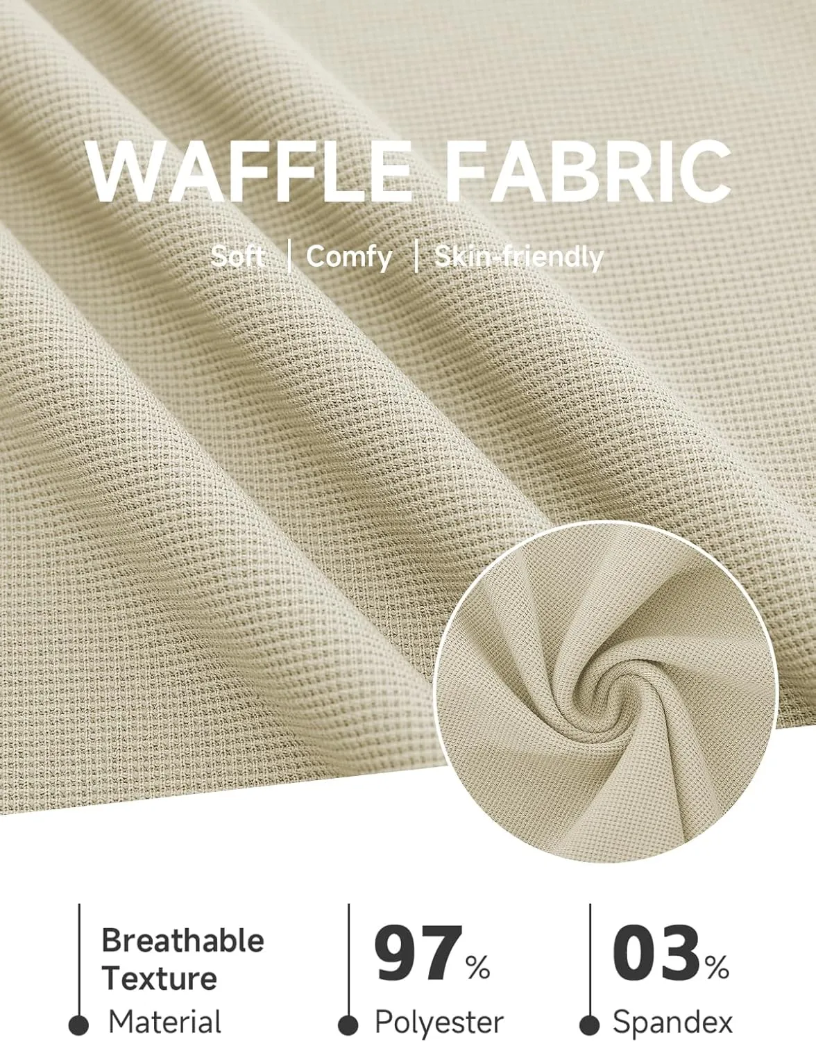 keriffe Womens Wide Leg Work Pants Waffle Knit High Waisted Button Down Casual Dress Palazzo Trousers Pockets