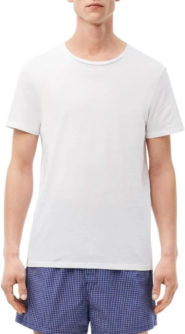 Lacoste Men's 100% Cotton Regular Fit Crew Neck T-Shirt, 3-Pack