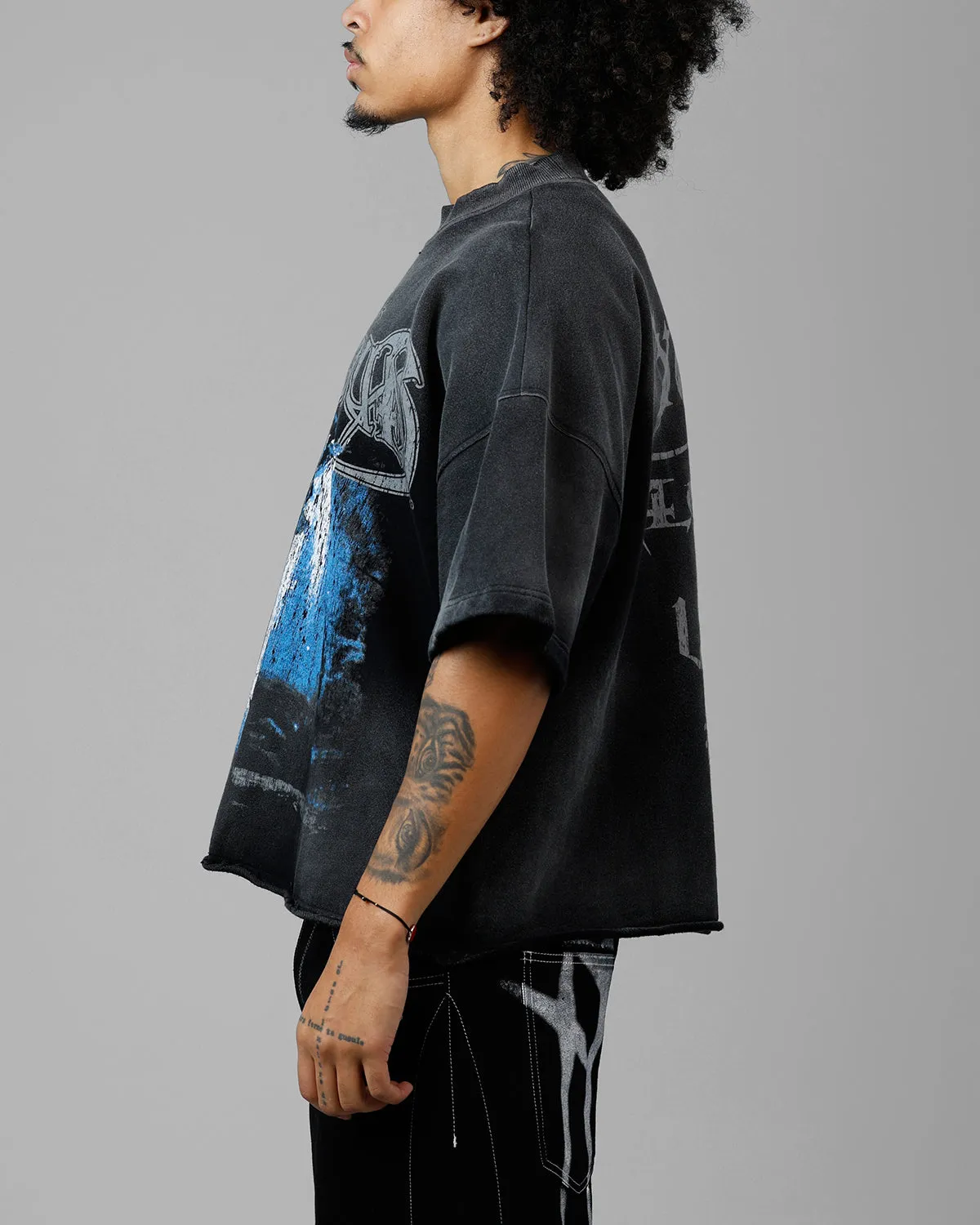 Loiter Excalibur Sword Distressed T-Shirt Washed Black