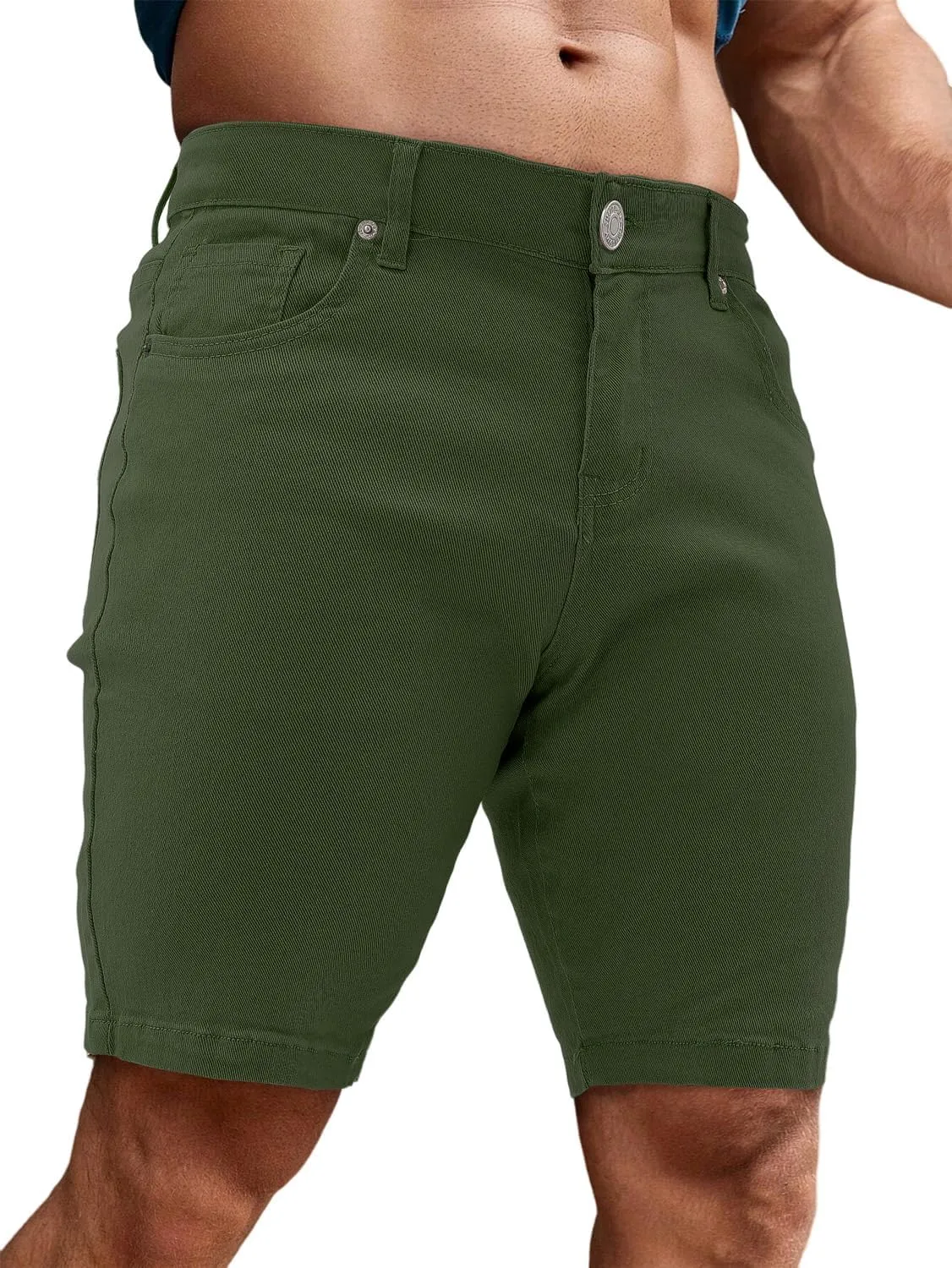 Men's Casual Slim Fit Denim Jean Shorts Skinny Stretch Summer Hot Short