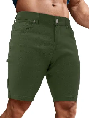 Men's Casual Slim Fit Denim Jean Shorts Skinny Stretch Summer Hot Short