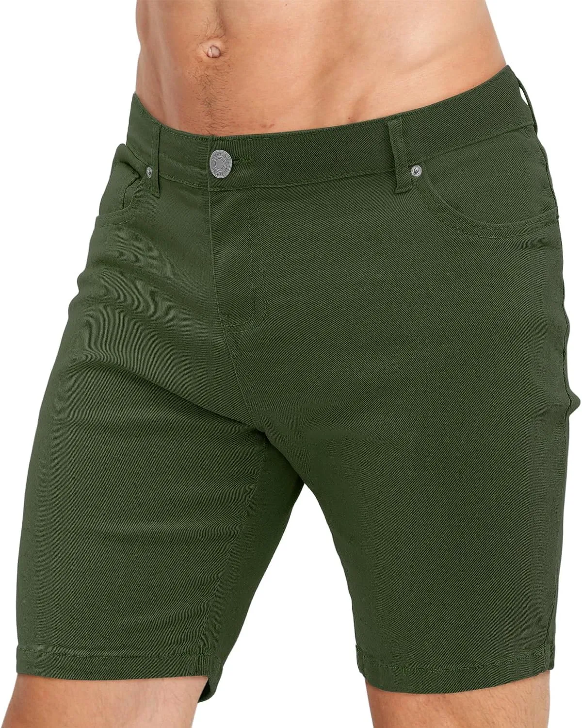 Men's Casual Slim Fit Denim Jean Shorts Skinny Stretch Summer Hot Short
