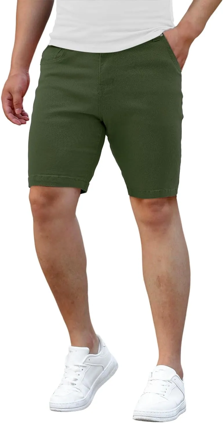 Men's Casual Slim Fit Denim Jean Shorts Skinny Stretch Summer Hot Short