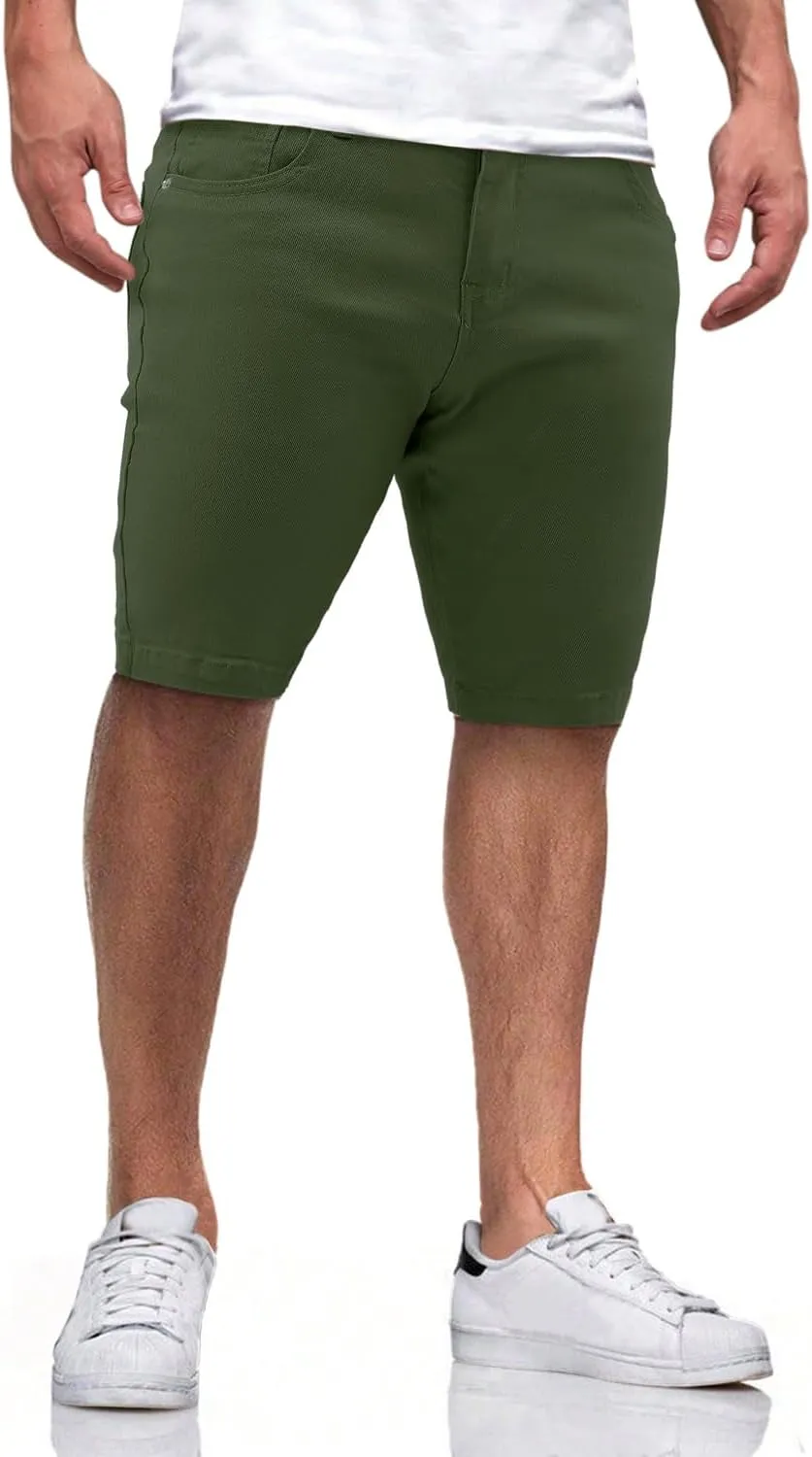 Men's Casual Slim Fit Denim Jean Shorts Skinny Stretch Summer Hot Short