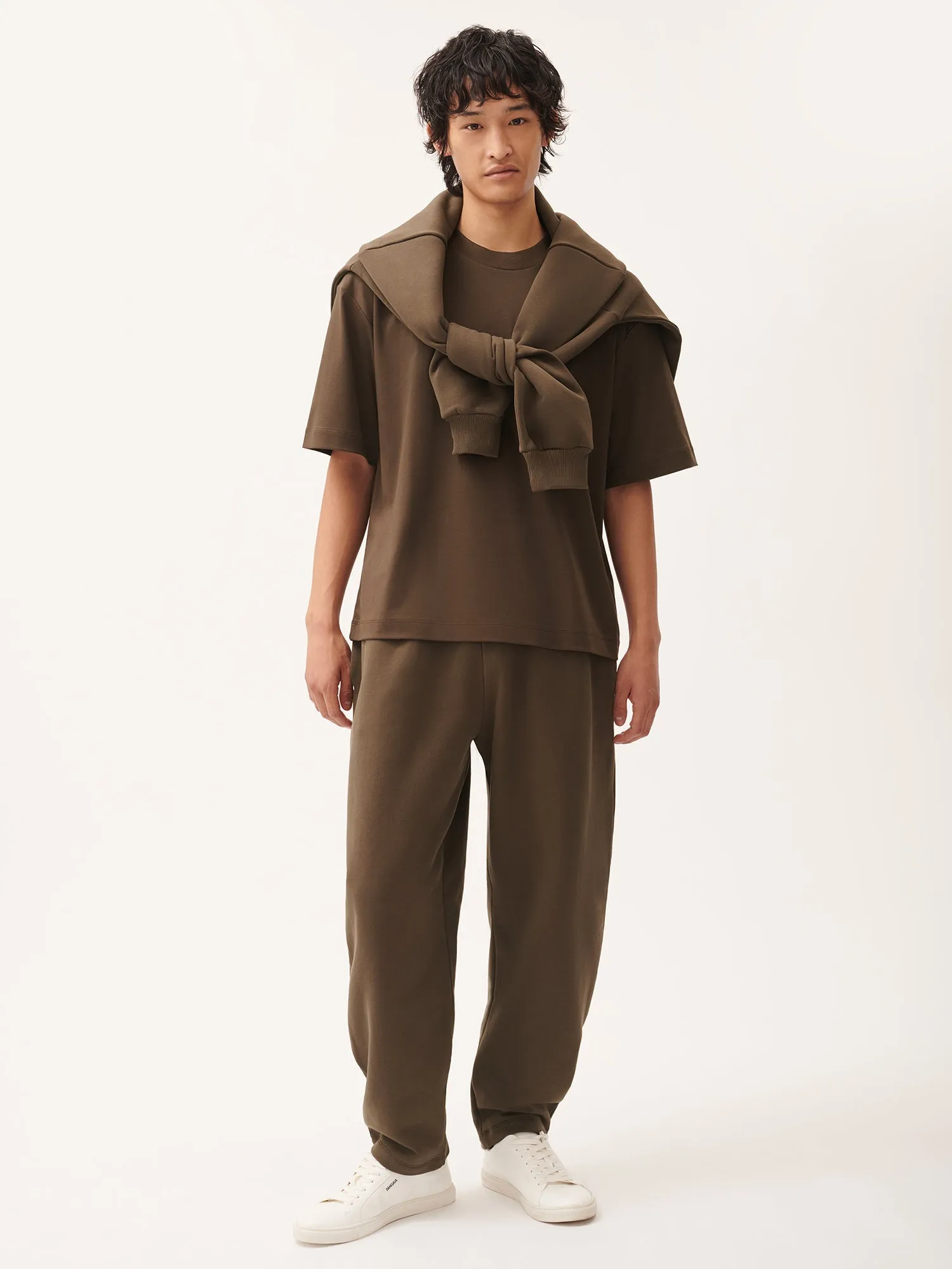 Mens DNA Straight Leg Track Pants—cacoa brown