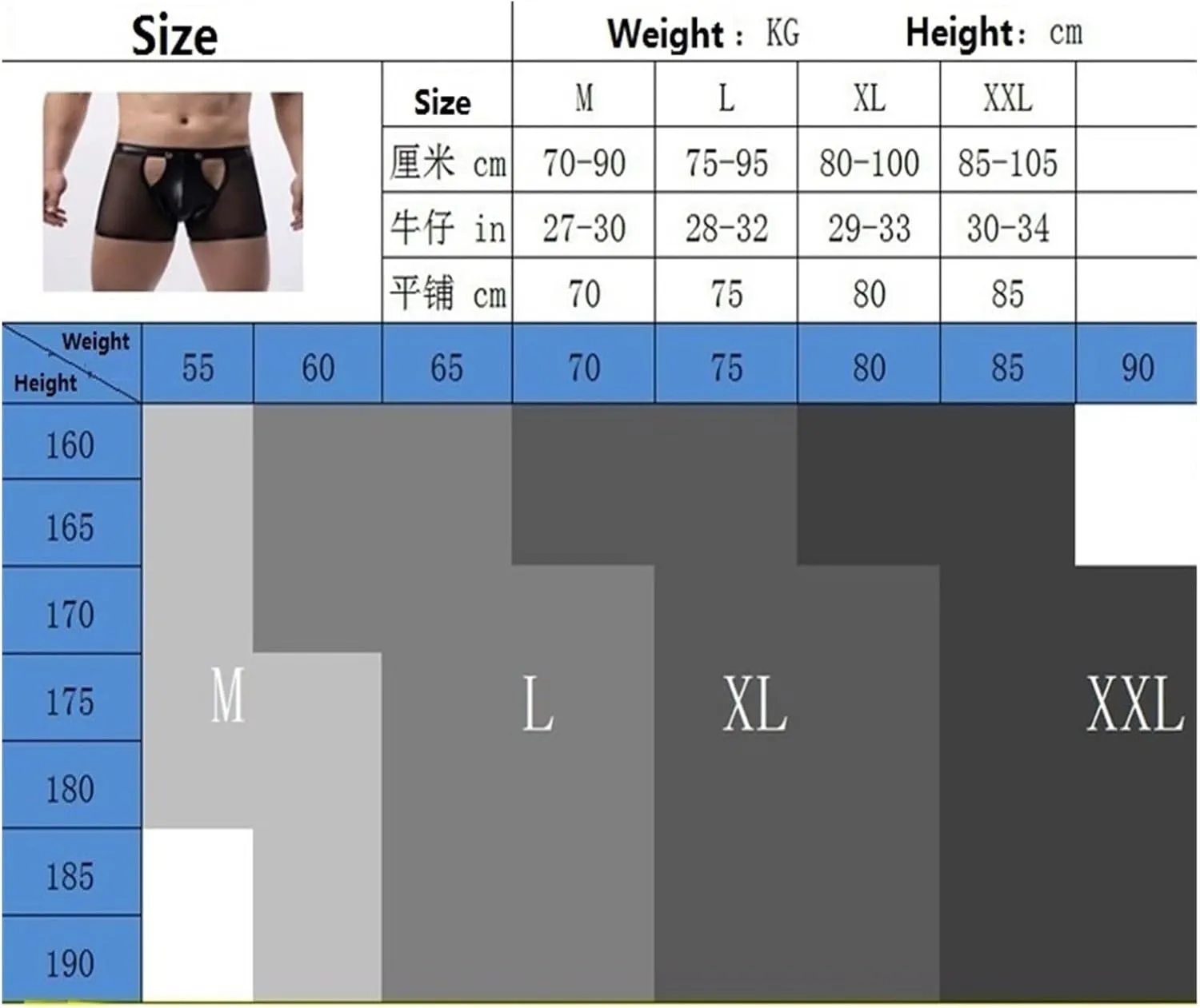 Men's PU Leather Hollow Button Briefs Breathable Low Waist Hollow Patent Leather Mesh Underwear(A3,XX-Large)