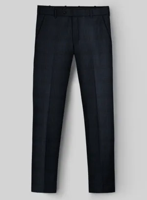 Napolean Devon Check Blue Wool Pants