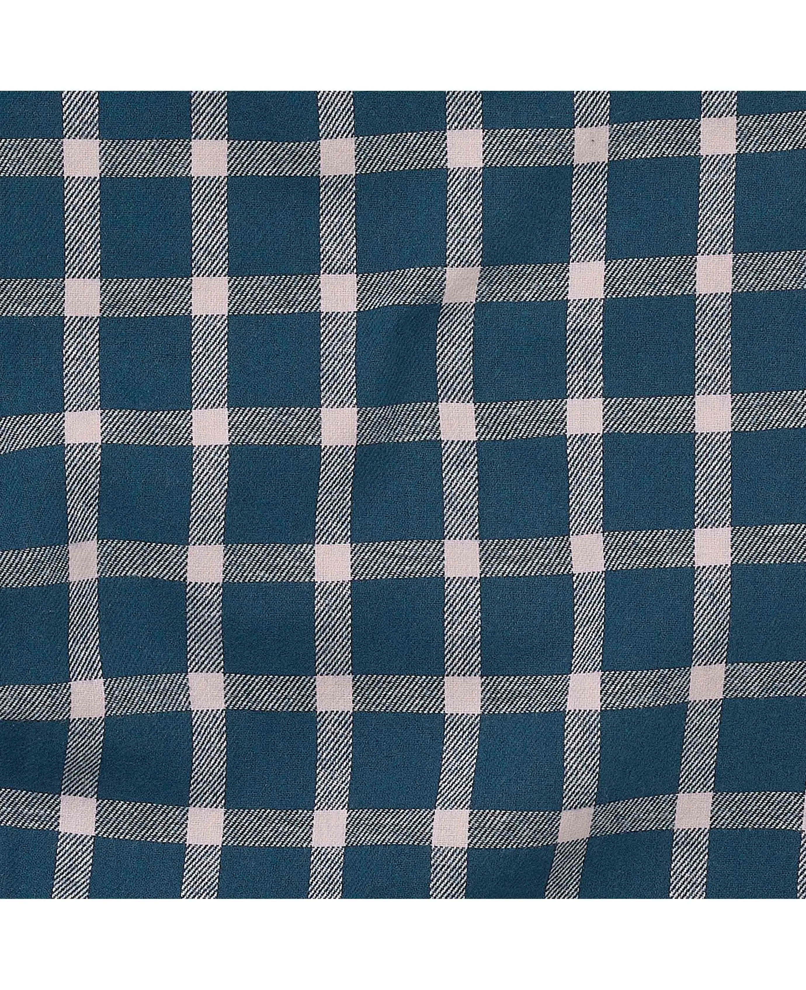 Navy Pink Check Brushed Cotton Lounge Pants