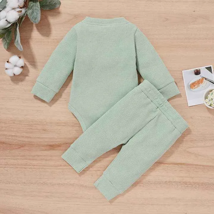 Newborn Baby Boy Girl Clothes Ribbed-ملابس حديثي الولادة