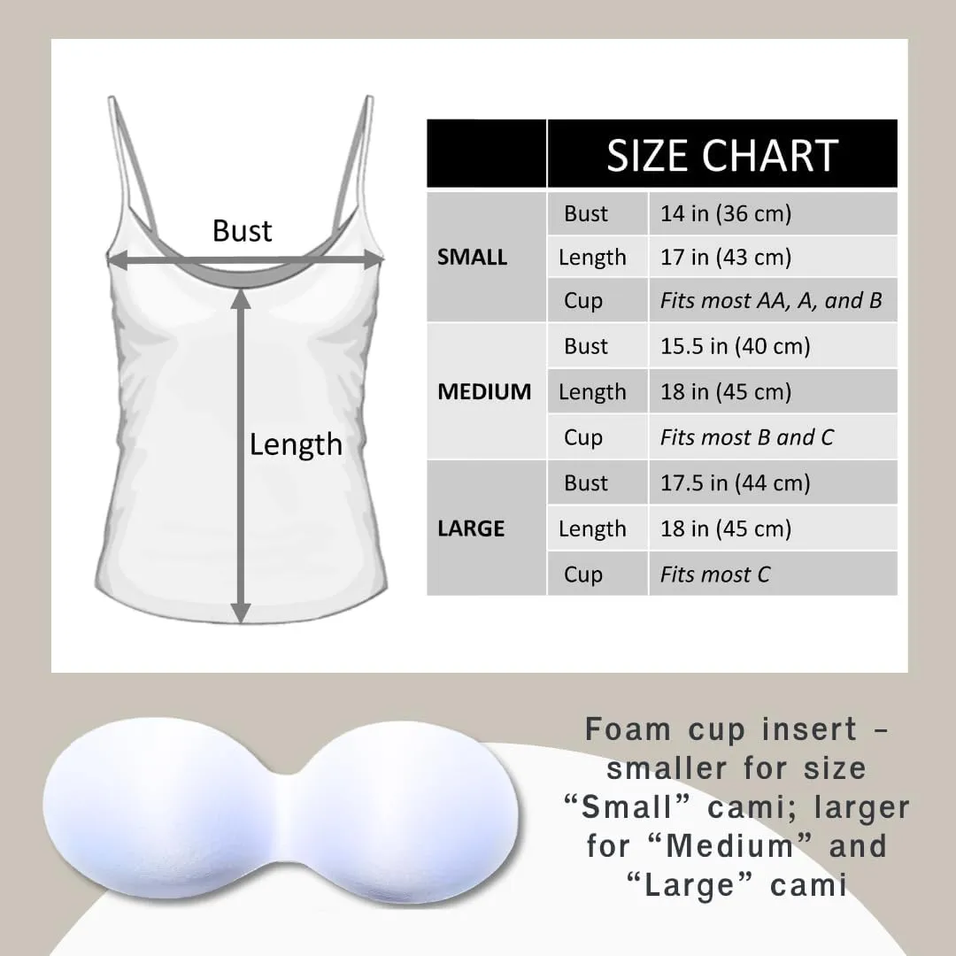 Padded Camisole No Shelf, No Built in Bra, No Elastic Band, No Bra Tank Top Cami
