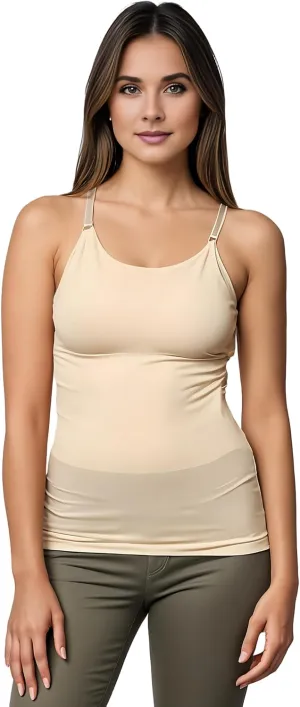 Padded Camisole No Shelf, No Built in Bra, No Elastic Band, No Bra Tank Top Cami