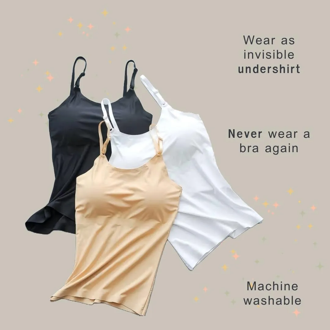 Padded Camisole No Shelf, No Built in Bra, No Elastic Band, No Bra Tank Top Cami