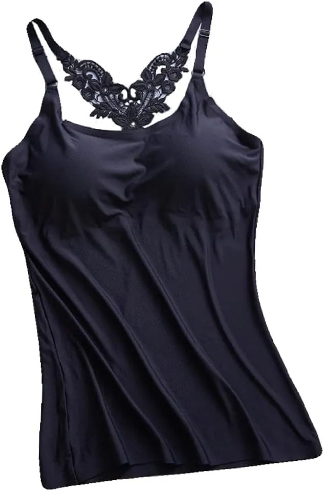 Padded Camisole No Shelf, No Built in Bra, No Elastic Band, No Bra Tank Top Cami