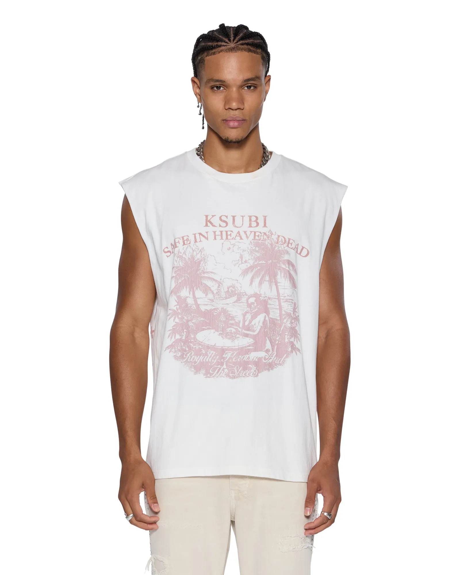 PARADISO CUT OFF TEE VINTAGE WHITE