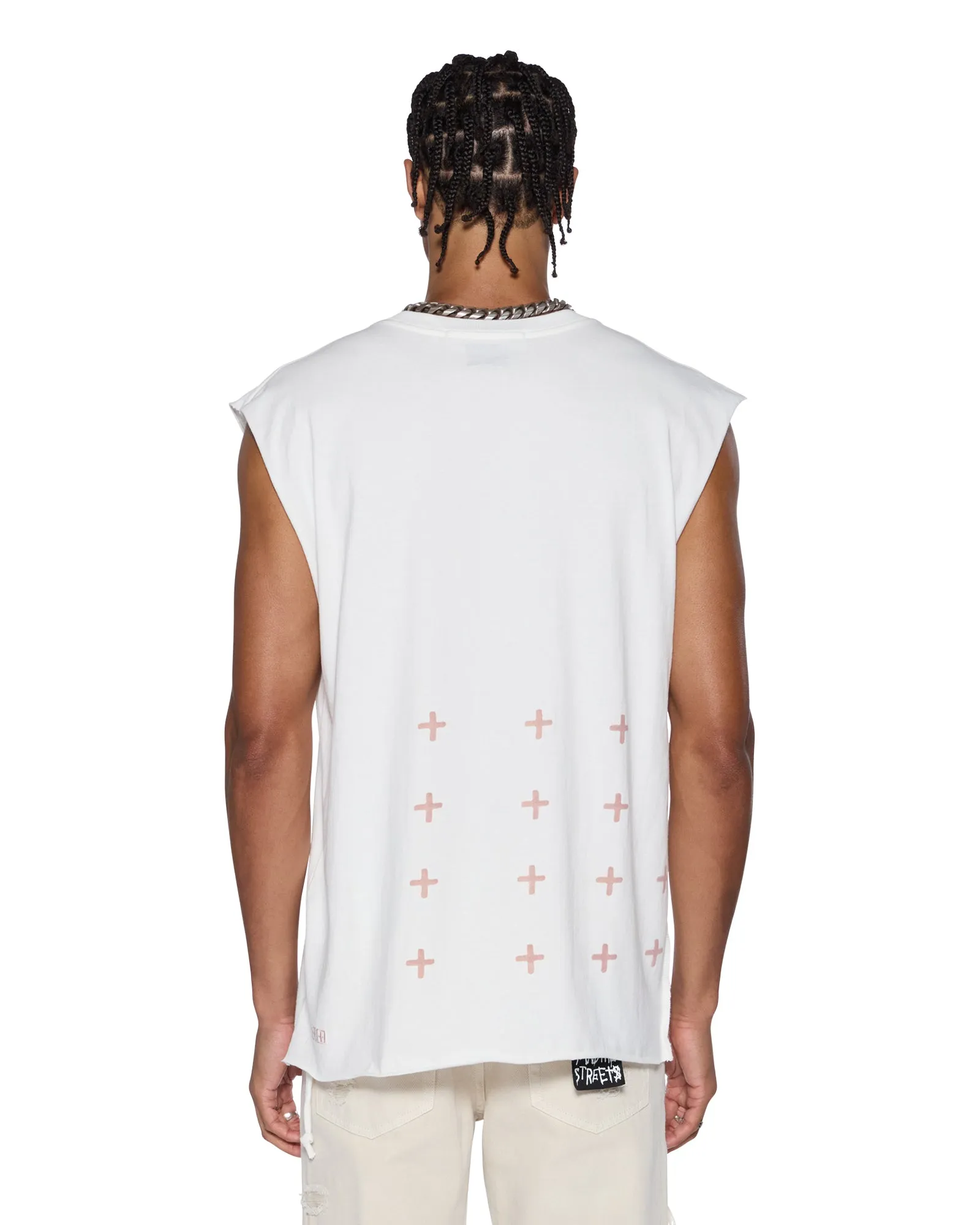 PARADISO CUT OFF TEE VINTAGE WHITE