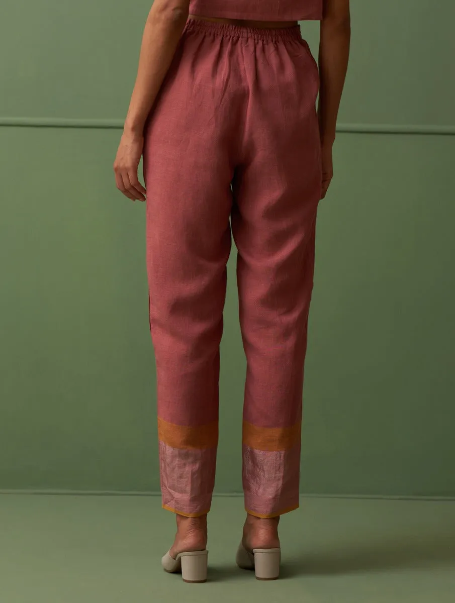 "Wera Tapered Linen Pants - Terra "