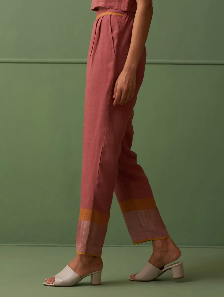 "Wera Tapered Linen Pants - Terra "