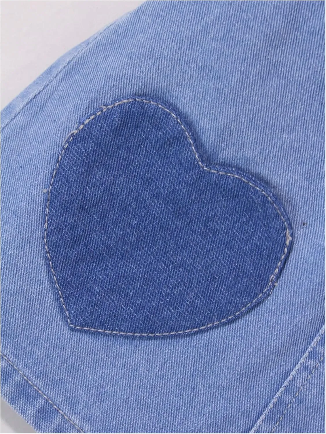 SOLY HUX Toddler Girl's Denim Skirt Heart High Waisted A Line Casual Summer Short Skirts